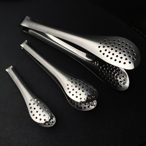 คลิปหนีบอาหารสแตนเลส 304 คลิปหนีบหลายรูขนาดกะทัดรัดสำหรับบาร์บีคิวสเต็กบุฟเฟ่ต์หม้อไฟทนทานทำความสะอาดง่ายอเนกประสงค์ - Product Image 4