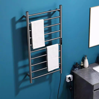 Toallero Eléctrico de Pared Elektriline Ratikuraam, Blanco Mate, 50x96.5cm, 10 Rieles, Acero Inoxidable 304