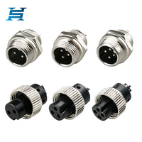 Connecteur aviation GX12 2-7 broches en laiton, boîtier femelle/mâle, IP65, 250V 3-7A, pour applications automobiles, aérospatiales, alimentation et communication de données