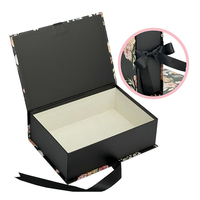 Boîte cadeau magnétique en carton rigide pliable, personnalisée, de luxe, recyclable, pour la Saint-Valentin, mariage, avec ruban