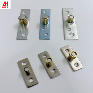 Positionneur de porte coulissante, roulement à rouleaux en cuivre, design minimaliste, antirouille, pour accessoires de quincaillerie de porte en bois - Product Image 1