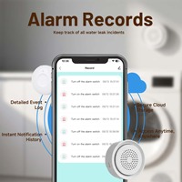 Kit d'alarme intelligent anti-fuite d'eau en stock, une sirène, trois capteurs, sans fil 300M, alarme sonore et lumineuse 90dB, notification push via l'application