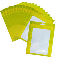 LT Custom Logo Feuille d'aluminium 3.5 Mylar Plastique Stockage Ziplock Refermable Odeur Preuve Holographique Sac Fermeture Éclair Avec Fenêtre Transparente