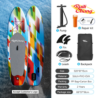 Planche de paddle souple transparente personnalisée en gros, directement de l'usine, pour le surf, le paddle et les sports nautiques