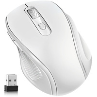 Mouse Nirkabel Ergonomis Optik USB Bertenaga Baterai 2.4GHz untuk Laptop dan Komputer Desktop - Khusus Tangan Kanan Tersedia