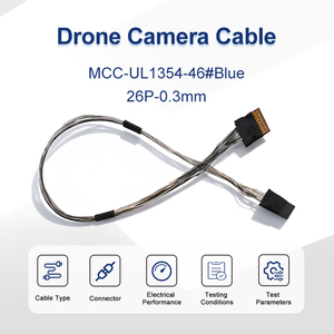 Câble de caméra personnalisable à gaine PVC ultra-fine haute fréquence 16P-0.3mm MCC-46 #   Bleu - Product Image 2