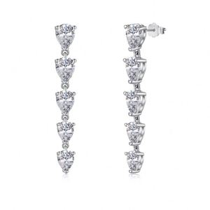 Dylam Exquisite Jewelry S925 Silver Rhodium 18K Gold Plated Women <b>Fine</b> Jewelry Bar Tassel 5A Cubic Zircon <b>Stud</b> <b>Earrings</b> - Product Image 1