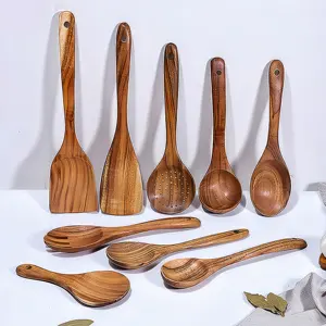 Utensili da cucina cucina cucina in legno di bambù utensili da cucina e da tavolo