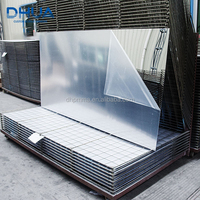 Feuille d'acrylique miroir 2 mm 4x8, plastique hautement réfléchissant, autocollant mural flexible, miroir en polycarbonate, feuille de miroir argentée double face