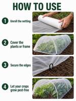 Filet anti-insectes blanc 60 mailles pour la ventilation des serres, sans pesticide, filet anti-insectes organique