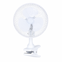 Ventilateur à pince 8 pouces 10W portable blanc pour chevet, poussette, bureau – utilisation compacte et silencieuse