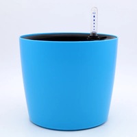 Vente en gros de pots à fleurs ronds en plastique auto-arrosants de 7 pouces avec indicateur de niveau d'eau, pot à bonsaï pour plantes d'intérieur, décoration de la maison
