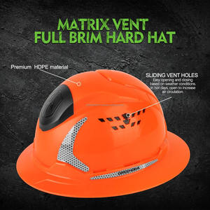 Casco de Seguridad Industrial WELTA con Logotipo Personalizado, HDPE, ANSI Z89.1, Estilo Nuevo, Ala Completa, Ajustable, 6 Puntos, Blanco/Negro/Naranja, 420g - Product Image 2