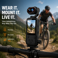 Mini caméra d'action WiFi avec 180° de vue °   Caméra de vlogging 1080P à objectif rotatif pour les voyages, les sports et l'enregistrement d'animaux de compagnie