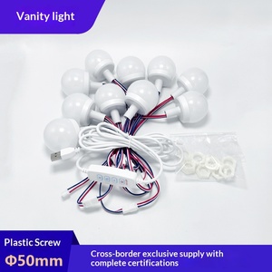 Lámpara Moderna <span class=keywords><strong>para</strong></span> Espejo de Maquillaje con Tornillos de Plástico de 50 mm, Iluminación de 5V/12V y Diseño <span class=keywords><strong>para</strong></span> Bombilla - Product Image 5