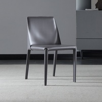 Chaise de salle à manger en cuir façon selle, style nordique, pour la maison et les restaurants, design luxe léger, éponge haute résilience, vente en gros usine