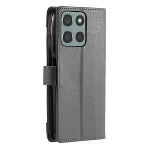Étui portefeuille zippé en cuir végétalien texturé litchi avec dragonne pour Motorola Moto G56 5G – Prix réduit - Product Image 3