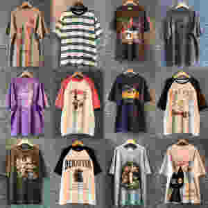 T-shirt pour femmes à col rond en coton mélangé de couleurs, style oversize, pour jeunes européens et américains, fabriqué par un fabricant - Product Image 2