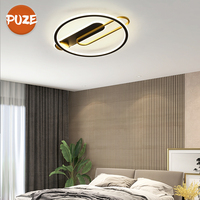 Prix de gros Plafonnier géométrique moderne Trois couleurs de lumière Salon Chambre Petit Plafonnier LED intelligent