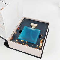 Vente en gros de boîte en papier kraft de luxe avec des caractéristiques haut de gamme emballage de étui pour bouteille de parfum personnalisé tiroir coulissant éponge gaufrage élevé
