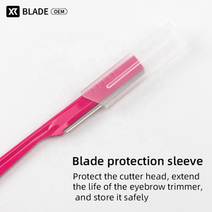 Rasoir à sourcils en métal à poignée droite pour femmes, 5 pièces - Product Image 5