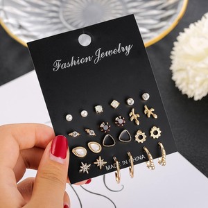 <b>Cute</b> Animal Alloy Stud Earrings Set Heart <b>Bear</b> Rabbit Owl Unicorn Exquisite Petite Earrings For Women Gift Fashion Jewelry - Product Image 3