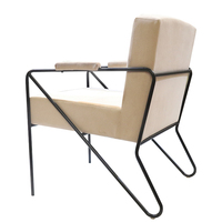 Canapé d'appoint modulaire au design moderne, rembourré, à dossier haut, en tissu velours, pour salon, chambre et hôtel