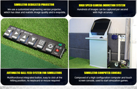 Sistema de Simulador de Golf Virtual Interior para el Hogar PGM P6 con Pantalla de Proyección 3D, Set Completo de Simulador de Golf de Corea para Uso Doméstico