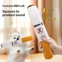 Peluche créative en forme de chien, simulation réaliste de cigarette, avec son, pour arrêter de fumer, coussin pour animaux de compagnie