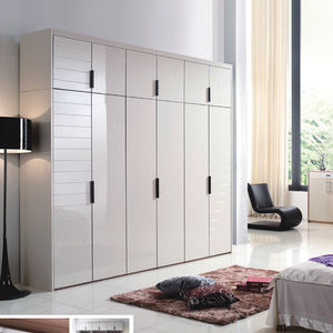 Muebles modernos para el hogar, puertas extraíbles, <span class=keywords><strong>armario</strong></span> con acabado lacado <span class=keywords><strong>blanco</strong></span>, puerta corredera y puerta oscilante - Product Image 6