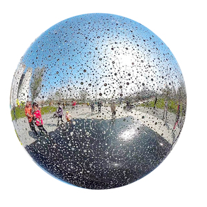 Sculpture de boule d'<span class=keywords><strong>eau</strong></span> extérieure en acier inoxydable au design moderne et luxueux avec options personnalisables - Product Image 2
