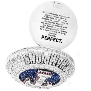 แหวนแชมป์เบสบอลลาย Texas Rangers แหวนคลาสสิกสำหรับเป็นของขวัญที่ระลึกในสหรัฐอเมริกา - Product Image 3