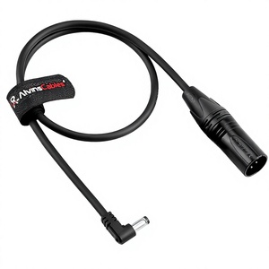 สายไฟ Alvins XLR 4 ขา ตัวผู้ 5.5 2.1 มม. DC แบบมุมฉาก สำหรับ C70 Blackmagic Video Assist Atomos Ninja V 60 ซม./2 ฟุต - Product Image 1