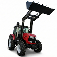 Chargeuse-pelleteuse montée sur tracteur 50-70 CV, prise de force, chargeuse frontale 3 points pour tracteur, pelle arrière
