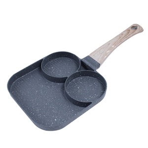 3-in-1 Die-Cast Aluminum Nonstick Egg Frying <b>Pan</b> Square 3-Section Divider <b>Pan</b> for Breakfast Cooking - Product Image 2