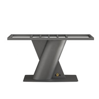 Ensemble de table à manger modulaire de style américain, table en marbre blanc avec chaises, gain de place, finition nano pour la maison et la cuisine