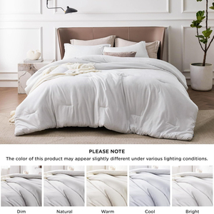 Ultra Soft 3-Piece Reversible All-Season Bedding Set <b>Queen</b> <b>Size</b> Comforter with Pillow Shams All-in-One 'Bed in Bag' - Product Image 6