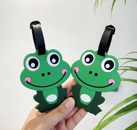 Étiquette de bagage grenouille verte mignonne sac à dos de voyage d'affaires étiquette de nom d'embarquement-accessoires de voyage