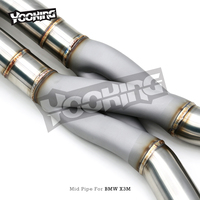 Tuyau d'échappement intermédiaire en acier inoxydable de course automobile à longueur égale avec tuyau en Z pour BMW X3M/X4M F97/F98 3.0T 2019-2023