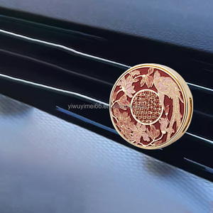 Diffuseur de parfum pour voiture, diffuseur de parfum pour grille d'aération de voiture, diffuseur à roseaux en métal blanc, recharge portable, cible voiture - Product Image 1