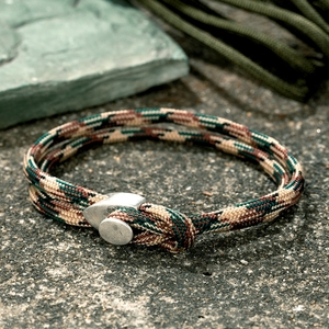 Pulsera de Cuerda de Milán Minimalista Unisex Estilo Étnico Náutico Doble Envoltura Cuerda de Nailon de Acero Inoxidable Trenzado Paracord - Product Image 2