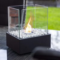 Esschert Design FF425 cheminée de table rectangulaire en fonte de verre haute température foyer au bio éthanol