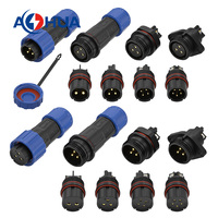Connecteur de câble 5 voies 0,75/0,5 mm² LD16, type fil-à-panneau, prise femelle, connecteur mâle, étanche IP68, connecteur de câble LED