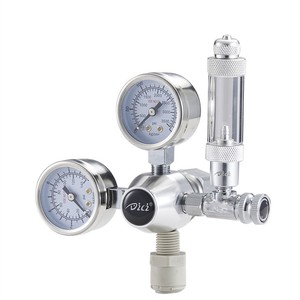 ตัวควบคุมแรงดันแบบสองเกจ Ditz พร้อมวาล์ว CO2 สำหรับตู้ปลา สแตนเลส ควบคุมด้วยมือ - Product Image 1