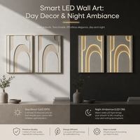 Tableau mural géométrique minimaliste LED sur toile, cadre moderne pour salon, grande peinture murale suspendue