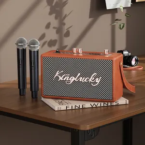 Microphone sans fil rétro portable Musique Mini haut-parleur Bluetooth Haut-parleur karaoké avec microphone