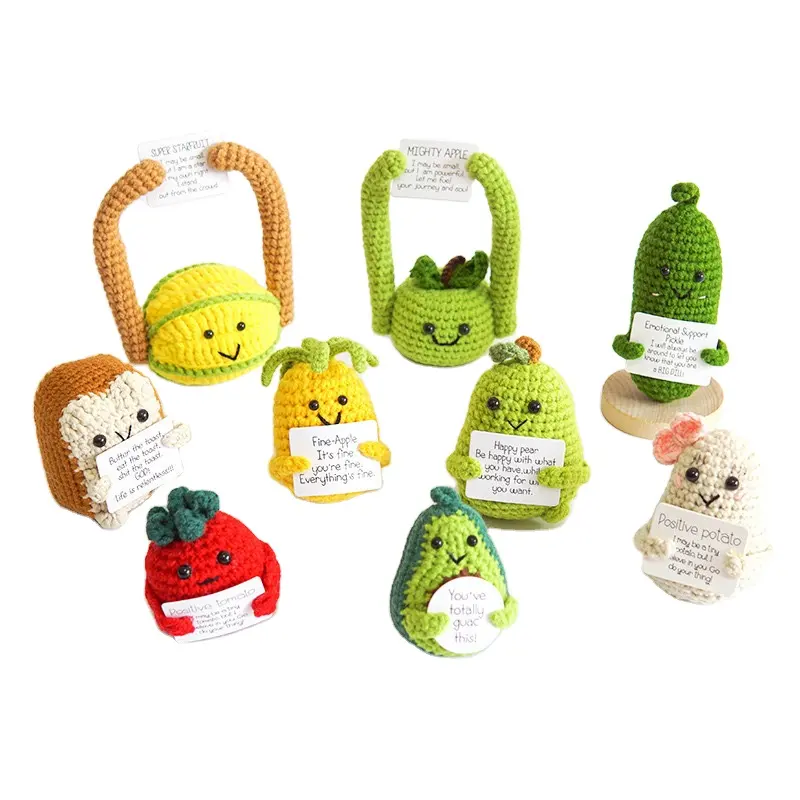 Bébé photographie accessoires légumes et fruits posant poupées laine tricot expression packs bricolage poupées drôles