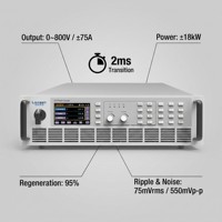 LoiTest PBS 2800-75L 18kW Çift Yönlü Programlanabilir DC Güç Kaynağı 800V 75A 3U Yüksek Yoğunluklu |   Rejeneratif Enerji Geri Kazanımı Yatırım Yatırım Oranı (ROI)