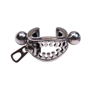 Pendiente de acero inoxidable 316L con diseño de estrella de seis puntas en forma de U exagerada, tipo tornillo para la oreja, joyería de moda para piercing. - Product Image 1