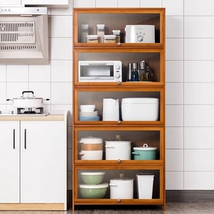 Aparador de cocina, mueble de cocina integrado de pie, armario de almacenamiento montado en la pared para sala de estar, multifuncional - Product Image 2